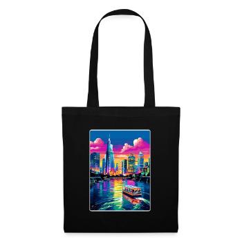 Bangkok Thailand Thai Reise Poster Souvenir WPA - Stoffbeutel - Schwarz - Vorne