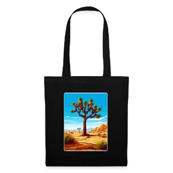 Joshua Tree Nationalpark Kalifornien Reiseposter - Stoffbeutel - Schwarz - Vorne