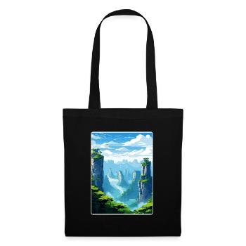 Zhangjiajie Chine Voyage Affiche Peinture Souvenir WPA - Sac en tissu - noir - Devant