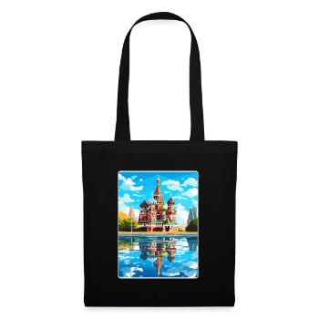 Moscou Russie Voyage Affiche Souvenir Peinture WPA - Sac en tissu - noir - Devant
