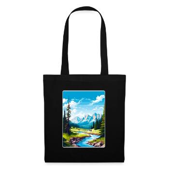 Parc national Banff Canada Affiche de voyage souvenir - Sac en tissu - noir - Devant