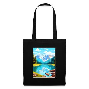 Parc national Banff Canada Affiche de voyage souvenir - Sac en tissu - noir - Devant