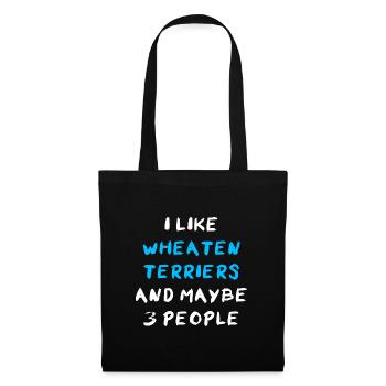 Wheaten Terrier - Sac en tissu - noir - Devant