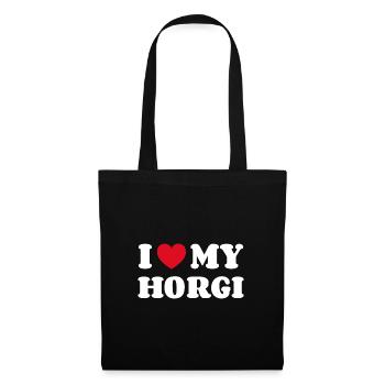 I Love My Horgi - Stoffbeutel - Schwarz - Vorne