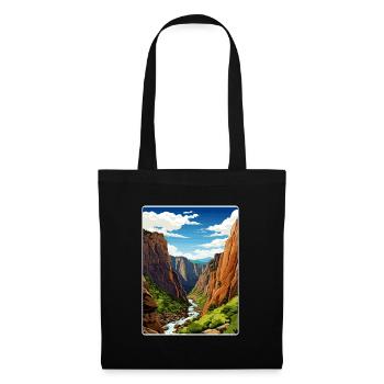 Black Canyon National Park Colorado Travel Poster - Tote Bag - black - Front