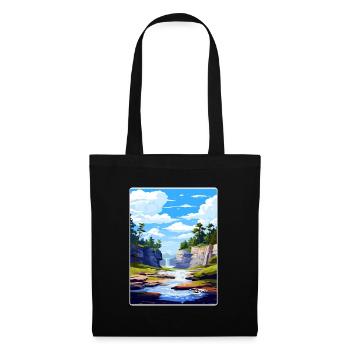 Carte d’affiche de voyage du parc national de la vallée de Cuyahoga - Sac en tissu - noir - Devant