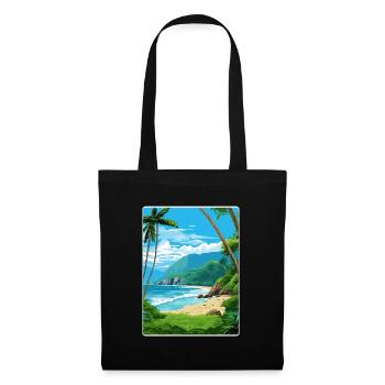 American Samoa National Park Travel Poster Card - Tote Bag - black - Front