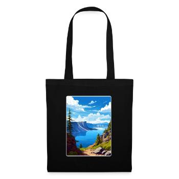 Crater Lake National Park Travel Poster Souvenir - Tote Bag - black - Front