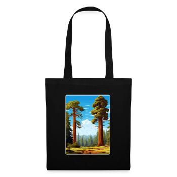 Sequoia Nationalpark Kalifornien Reiseposter WPA - Stoffbeutel - Schwarz - Vorne