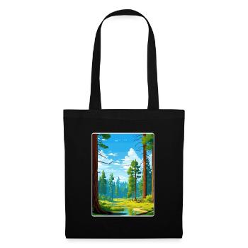 Sequoia Nationalpark Kalifornien Reiseposter WPA - Stoffbeutel - Schwarz - Vorne