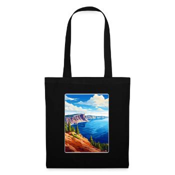 Crater Lake National Park Travel Poster Souvenir - Tote Bag - black - Front