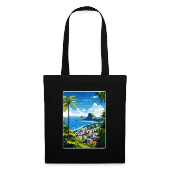 Rio de Janeiro Brésil Affiche de voyage Souvenir WPA - Sac en tissu - noir - Devant