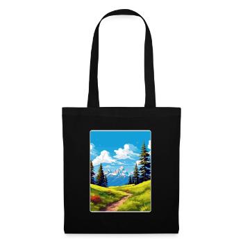 Affiche de voyage souvenir du parc national de Grand Teton - Sac en tissu - noir - Devant