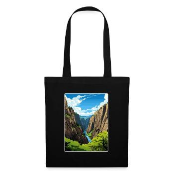 Black Canyon National Park Colorado Travel Poster - Tote Bag - black - Front