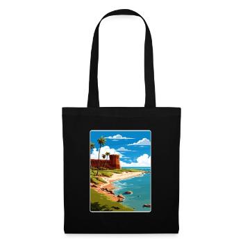 Affiche de voyage souvenir du parc national de Tortugas sèche - Sac en tissu - noir - Devant