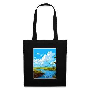Affiche de voyage souvenir du parc national des Everglades - Sac en tissu - noir - Devant