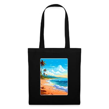 Barbade Caraïbes Voyage Affiche Souvenir Peinture WP - Sac en tissu - noir - Devant