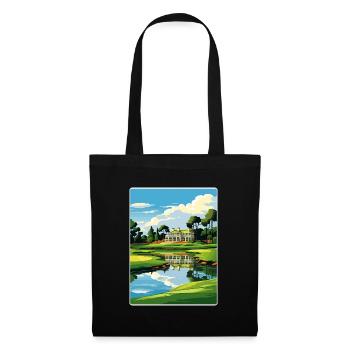 Augusta Golf Course Vintage Voyage Poster Souvenir - Sac en tissu - noir - Devant