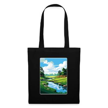 Augusta Golf Course Vintage Voyage Poster Souvenir - Sac en tissu - noir - Devant