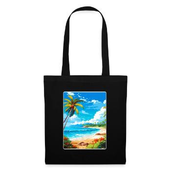 Barbade Caraïbes Voyage Affiche Souvenir Peinture WP - Sac en tissu - noir - Devant