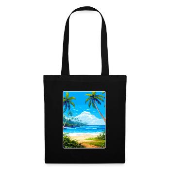 Barbade Caraïbes Voyage Affiche Souvenir Peinture WP - Sac en tissu - noir - Devant