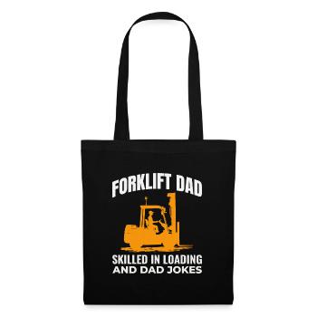 Conducteur de chariot élévateur Papa Conducteur d’équipement lourd Drôle - Sac en tissu - noir - Devant