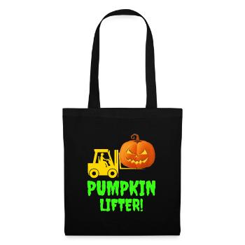 Halloween Forklift Operator Pumpkin Lifter - Tote Bag - black - Front