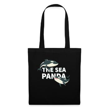 The Sea Panda - Orca-Power für Meerliebhaber - Stoffbeutel - Schwarz - Vorne