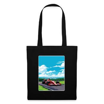 Design vif de voiture de course de formule - Sac en tissu - noir - Devant