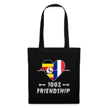 Uganda and France 100% friendship - Tote Bag - black - Front