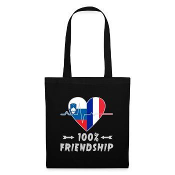 Slovenia and France 100% friendship - Tote Bag - black - Front