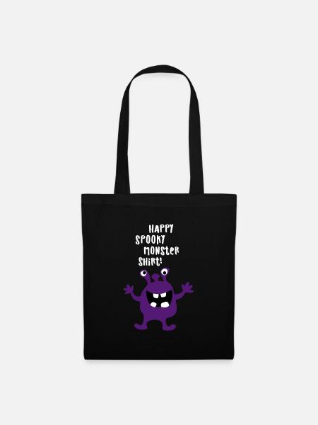 Monster happy spooky Halloween Zombie Trick Treat - Stoffbeutel - Schwarz