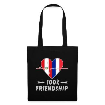 100 % amitié entre le Pérou et la France - Sac en tissu - noir - Devant