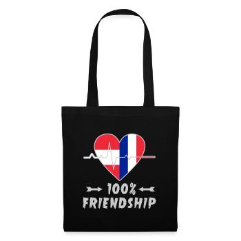 L'Autriche et la France : une amitié à 100 % - Sac en tissu - noir - Devant