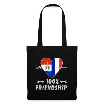 Le Paraguay et la France : une amitié à 100 % - Sac en tissu - noir - Devant
