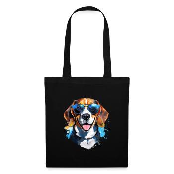 Beagle with sunglasses - Tote Bag - black - Front