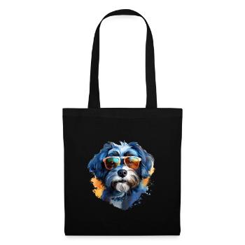 Bolonka Zwetna with sunglasses - Tote Bag - black - Front