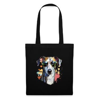 Greyhound with sunglasses - Tote Bag - black - Front