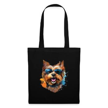 Yorkie with sunglasses - Tote Bag - black - Front