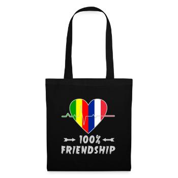 100 % amitié entre le Mali et la France - Sac en tissu - noir - Devant
