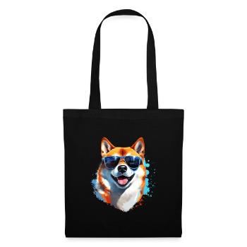 Shiba Inu with sunglasses - Tote Bag - black - Front