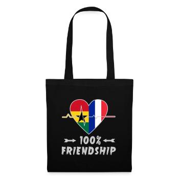 Ghana and France 100% friendship - Tote Bag - black - Front