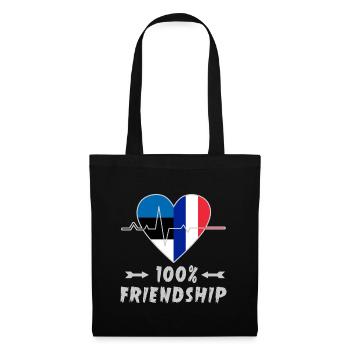 Estonia and France 100% friendship - Tote Bag - black - Front