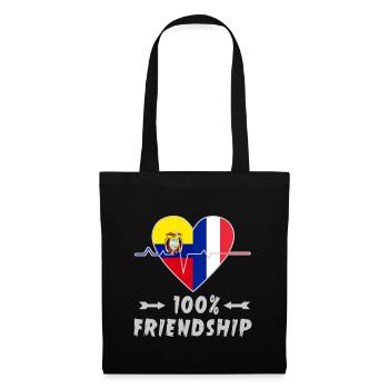 L'Equateur et la France : amitié à 100 % - Sac en tissu - noir - Devant