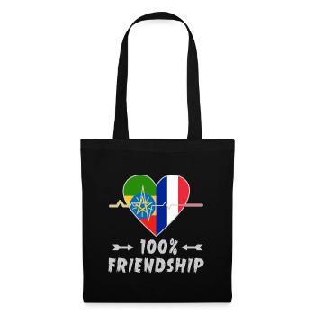 L'Ethiopie et la France 100 % amitié - Sac en tissu - noir - Devant