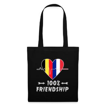 Belgium and France 100% friendship - Tote Bag - black - Front