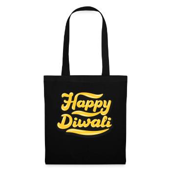 Frohes Diwali | Diwali | Kunst 02 - Stoffbeutel - Schwarz - Vorne
