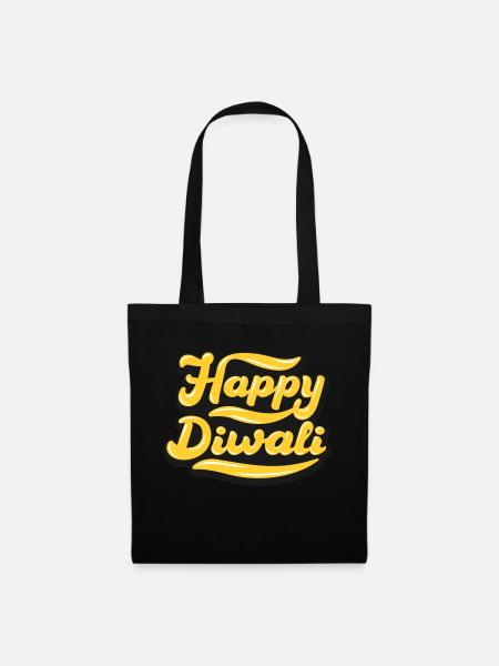 Frohes Diwali | Diwali | Kunst 02 - Stoffbeutel - Schwarz