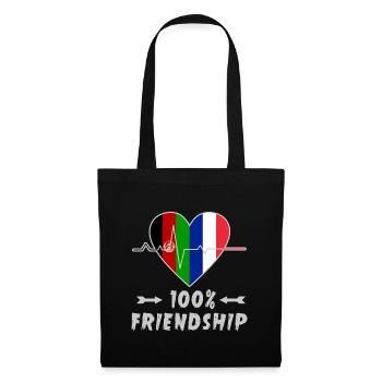 L'Afghanistan et la France : amitié à 100 % - Sac en tissu - noir - Devant