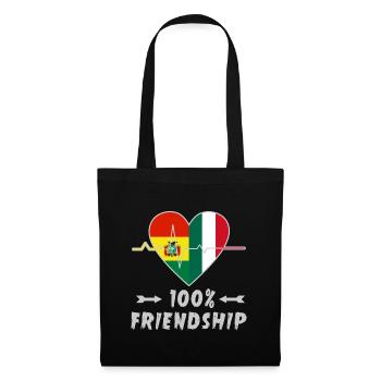 Bolivia and Italy 100% friendship - Tote Bag - black - Front